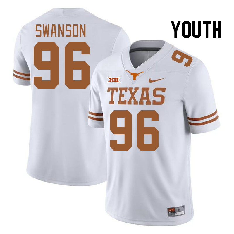 Youth #96 Zac Swanson Texas Longhorns College Football Jerseys Stitched Sale-Black